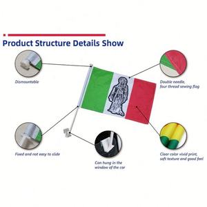 Bandera de Coche Colorida de Tela Impermeable Personalizada de Alta Calidad, de Poliéster, para Promociones de Clubes, Actividades Festivas, Tropas - Product Image 2