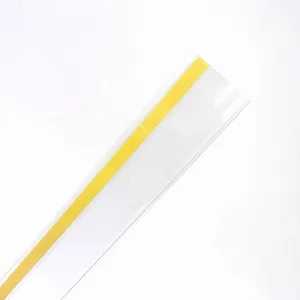 רצועת תווית מחזיק תווית דבק PVC שקוף תג מחיר שקוף פלסטיק שקוף למתכת ועץ מדף גונדולה מפלסטיק