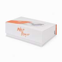 Boîte cadeau électronique magnétique de luxe avec port de charge intégré, blanc mat, logo personnalisé, vente en gros, fournisseur OEM ODM