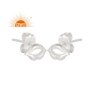 Pendiente en Forma de Labios DE LA Suerte de Plata de Ley, Pendiente de Moda, Proveedor de Joyería, Colección Clásica - Product Image 2