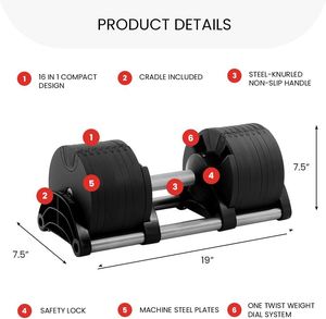 Instring Home Fitness Gym Equipment Sports Machine Strength Adjustable <b>Dumbbells</b> 2KG Increments 32kg 80LB Adjustable <b>Dumbbell</b> - Product Image 3