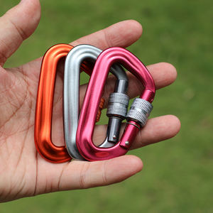 Nouvelle mousquetelle de haute qualité personnalisée en métal noir avec ressort 12KN, en aluminium, pour hamac d'escalade - Product Image 5