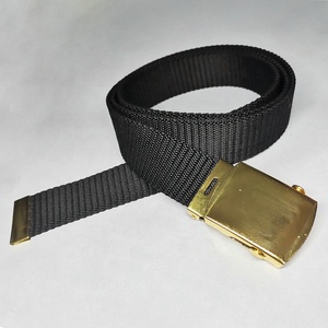 Heißer Verkauf: Kambodschanischer schwarzer Nylon-Canvas-Gürtel mit goldener Schnalle - Product Image 2