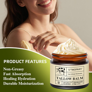 Bán buôn hữu cơ không mùi mỡ động vật Kem cơ thể bơ kem dưỡng da hấp thụ nhanh Kem dưỡng ẩm Whipped Thịt Bò mỡ động vật mật ong dưỡng cho da - Product Image 4