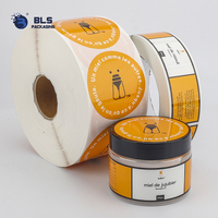 Rouleau d'étiquettes personnalisées en gros pour pots de miel de qualité alimentaire, autocollants étanches pour couvercles et corps de pots, prix d'usine OEM, fabricant professionnel