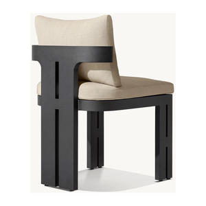 ชุดเฟอร์นิเจอร์กลางแจ้งสำหรับลานร้านอาหาร6ที่นั่งโต๊ะยาวและเก้าอี้รับประทานอาหารโลหะอลูมิเนียม - Product Image 5