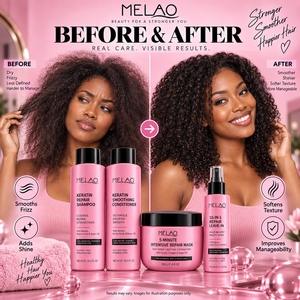 Acondicionador Alisante de Queratina 500ml con Queratina Hidrolizada y Aceite de Argán, Desenredante, Anti-Frizz, Hidratante, Marca Personalizada para Salón de Belleza - Product Image 1
