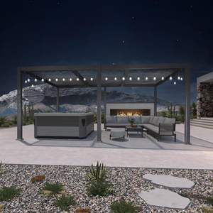 Prima moderna pérgola <span class=keywords><strong>de</strong></span> <span class=keywords><strong>madera</strong></span> pérgola gazebo persiana techo pérgola kits barato al aire libre gazebo - Product Image 3