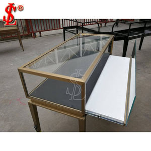 Vitrine de <span class=keywords><strong>comptoir</strong></span> de bijoux en verre en bois personnalisé de luxe avec éclairage LED et rangement en bas conception de <span class=keywords><strong>comptoir</strong></span> de bijouterie - Product Image 6