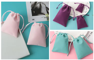Wholesale Custom Luxury Logo Small Velvet <b>Drawstring</b> <b>Bag</b> Hot Sale Phone Purse <b>Makeup</b> Toiletry Storage Pouch Gift Candle Craft - Product Image 2