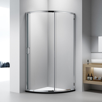 Vente directe usine – Cabine de douche coulissante en aluminium sur mesure, quart de cercle