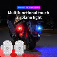 Feu de signalisation LED stroboscopique pour moto, mini lampe de sécurité anti-collision, clignotant 7 couleurs, lampe flash pour drone, scooter et voiture