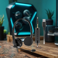 Casque de centre d'appels USB Logitech K109DU à succès avec câble de 1,8 m, codecs AAC et principe vocal dynamique ENC