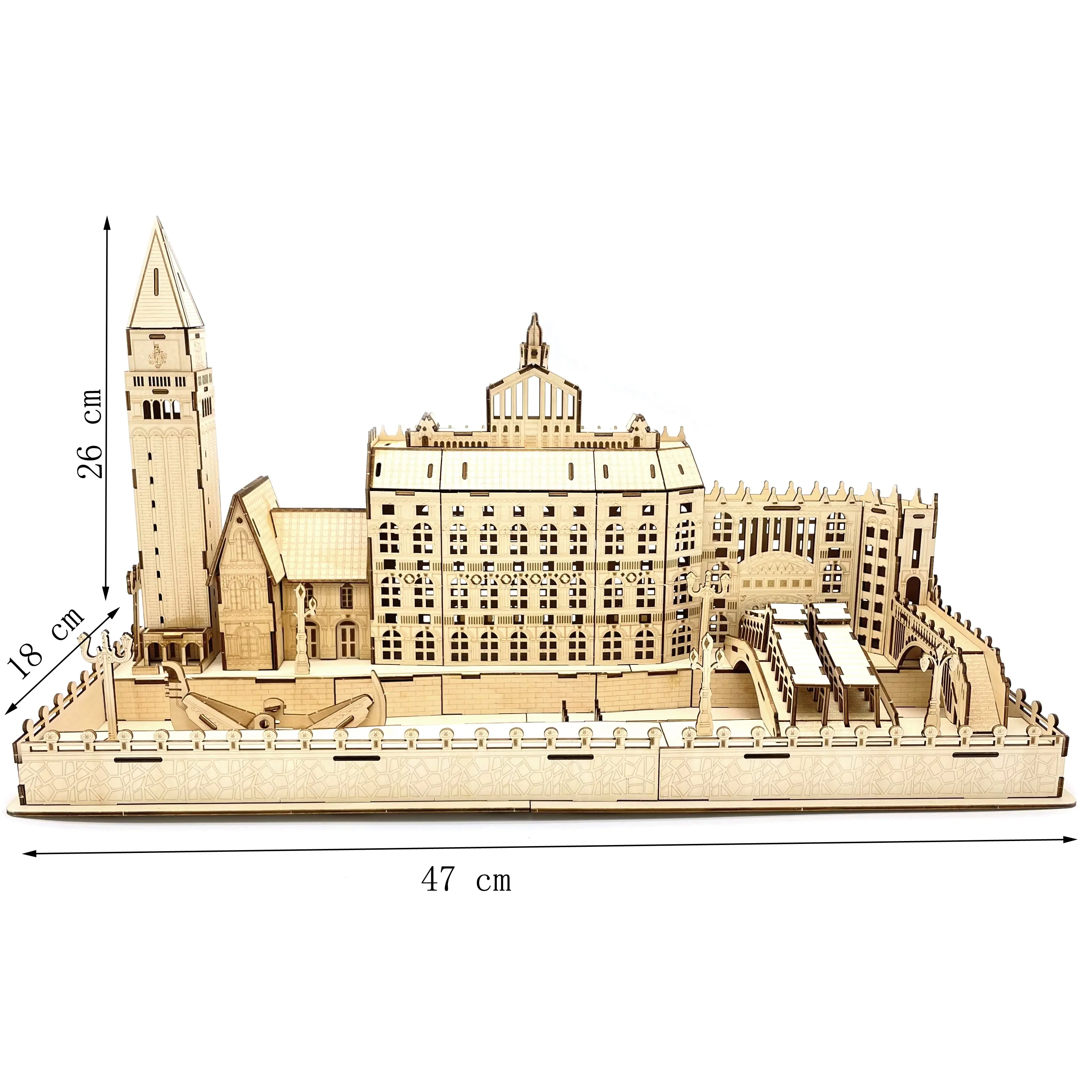 2022 3d Holz puzzle DIY Gebäude Modell Kit Brain Teaser für Erwachsene Italien Architektur