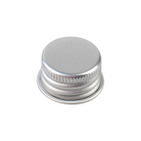 Couvercles à vis en plastique PE noir argenté doré pour bouteilles de vin, bocaux 20mm 24mm 28mm, type métal aluminium pour emballage chimique