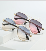 Vente en gros prix lunettes de soleil conduite 2024 alliage mode Double jante métal lunettes été lunettes de soleil pour hommes livraison gratuite
