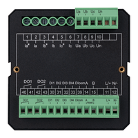 OEM 400V RS485 Modbus Digital Medidor multifunción 92*92 Pantalla LCD Panel Montado Sensor ambiental Medidores de energía tres en uno