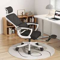 Chaise de bureau pivotante ergonomique de haute qualité, réglable, pour le gaming, avec dossier en mesh et structure métallique