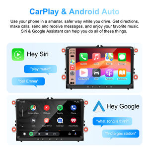 Per VW Passat Golf MK5 MK6 Jetta T5 EOS POLO Touran Seat <span class=keywords><strong>Sharan</strong></span> VW 9 pollici universale Android 11 auto Stereo CarPlay Head Unit - Product Image 2