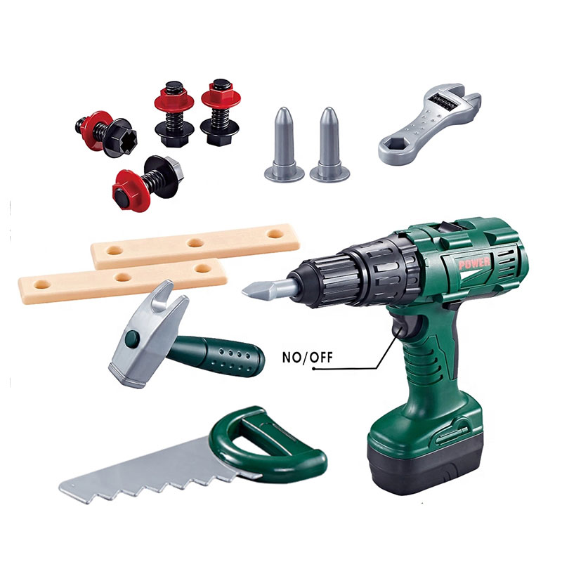 Battery Operated Electric Drill Role Playing Repair Small Size Kids Tool Play Set Toy for Kids