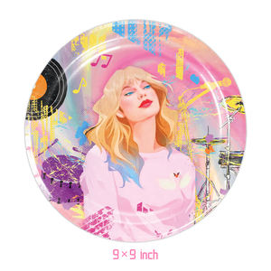 ชุดรูปแบบดาว Taylor-Sw1ft วันเกิดปาร์ตี้ตกแต่งพื้นหลังแบบใช้แล้วทิ้งสำหรับเด็กผู้หญิงคอนเสิร์ตแฟนเพลง K0158ของขวัญ - Product Image 3