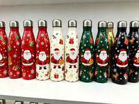 Cadeaux de Noël personnalisés, bouteilles d'eau en acier inoxydable en forme de cola, réutilisables, isolées, étanches, parfaites pour la salle de sport, le camping, les activités de plein air