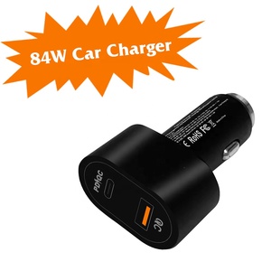 شاحن سيارة كهربائي 84 واط USB C PD & QC منفذ مزدوج سريع وآمن OTP 13/ww Pro مصباح سجائر متوافق مع - Product Image 2