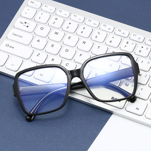 Chanfl Square <b>Frame</b> Glasses <b>Black</b> Coated Lenses Anti Blue Light Women's Fashion Eyewear - Product Image 2