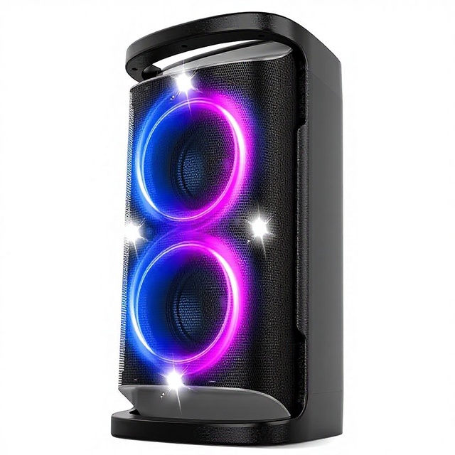 160W Peak Power Heavy Bass Two-way Audio Built-in Mic IPX5 Waterproof Fast Charging 15H Playtime Wireless Portable Boombox
