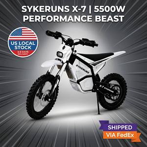 Moto électrique tout-terrain SYKERUNS X7 5500W 60V 27Ah, autonomie de 60 miles, haute vitesse, pour adulte, en stock aux États-Unis - Product Image 1