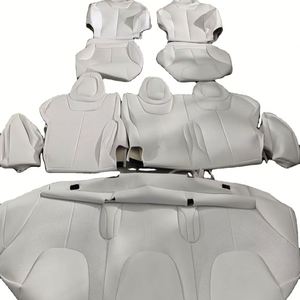 Housses de siège de voiture en cuir Napa haut de gamme sur mesure, ensemble complet, compatibles avec les airbags Tesla Model 3/Y/S/X, protection de luxe toutes saisons - Product Image 1