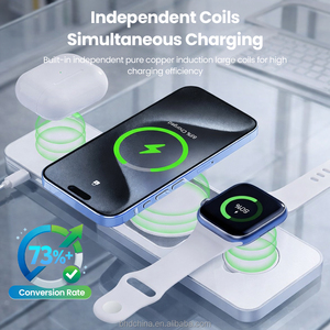 <span class=keywords><strong>Chargeur</strong></span> <span class=keywords><strong>sans</strong></span> <span class=keywords><strong>fil</strong></span> magnétique 3-en-1 <span class=keywords><strong>rapide</strong></span> et sécurisé pour AirPods 2 Pro 3, iPhone 17 16 Pro Max et support de charge double <span class=keywords><strong>sans</strong></span> <span class=keywords><strong>fil</strong></span> pour Apple Watch - Product Image 4