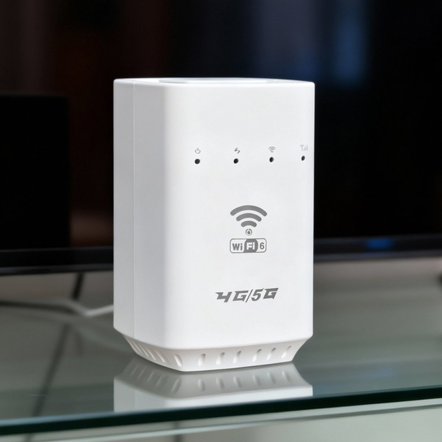 DNXT 4G WiFi6 Dual Band Router SIM Card USB Type-C Firewall 300Mbps Modem Function Built-in Antennas CE/FCC Certified Home Use