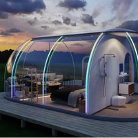 Tente Igloo en polycarbonate transparent robuste dôme géodésique résistant au feu coupe-vent pour parc d'exposition de jardin extérieur