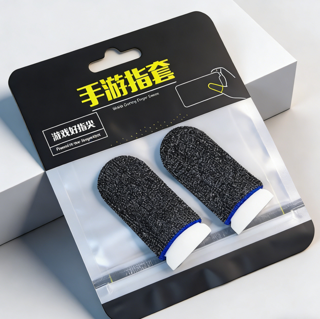 Custom Gamer Play Finger Sleeves Free Fire Professional Silver Fiber Finger Sleeve for Mobile Phone Gaming Pubg Freefire