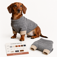 Pull pour chien personnalisé en tricot doux à carreaux, col roulé, 8 couleurs, chaud pour l'hiver, écologique, vêtements de Noël personnalisés pour animaux de compagnie