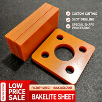 Support de découpe de panneaux en bakélite rouge-orange sur mesure pour pièces isolantes d'équipements électriques