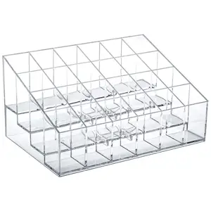 Lippenstifthouder, Kleine Plastic Doorzichtige Acryl Organizer Voor Lipgloss, Cosmetische Opslag Met 24 Ruimtes