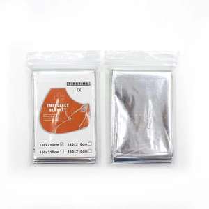 Couverture de survie d'urgence Firstaid 130x210cm, réfléchissante en aluminium, pour extérieur, thermique, gris argenté - Product Image 3