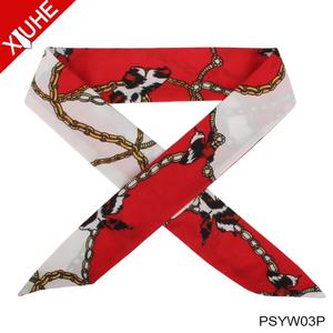 Barato al por mayor pañuelo de mujer de moda impresa poliéster sarga bufandas - Product Image 3