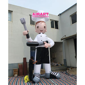 Chef inflable <span class=keywords><strong>restaurante</strong></span> publicidad al aire libre decoración Chef inflable <span class=keywords><strong>chica</strong></span> alta calidad inflable dibujos animados Chef personaje - Product Image 3