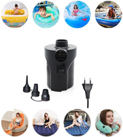 Pompe à air électrique, pompe à air portable Stermay à remplissage rapide avec 3 embouts, 110V AC, pompes de gonflage/dégonflage parfaites pour le camping en plein air