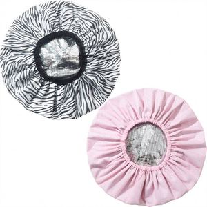 Gorro de Ducha de Doble Capa Impermeable de Papel de Aluminio para Mascarilla Capilar Autocalentable No Eléctrica, Tratamiento de Aceite para el Cabello, Modelo Nuevo - Product Image 6