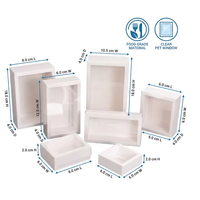 Boîte en papier rigide avec fenêtre transparente en matériaux recyclés, laminage mat, gaufrage, fermeture magnétique, rectangulaire, pour savon artisanal