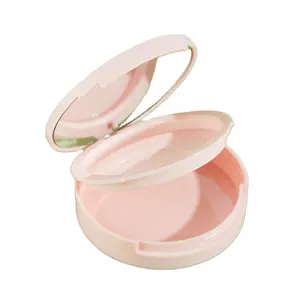 unique powder case low moq empty compact with mirror premium 36mm round pan cosmetic compact powder case blush