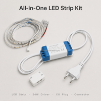 Bande lumineuse LED autocollante, flexible et découpable, RGB, pour la décoration de la maison, des armoires, des fêtes et des vacances