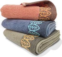 Couleur personnalisée surplus de liquidation motif jacquard serviette de bain essuie-mains en coton