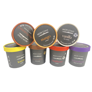 Kleine 3Oz 5Oz 8Oz Bevroren Yoghurt Gelato Wegwerp Biologisch Afbreekbare Enkele Muur Waterdichte Aangepaste Logo Papier Ijs Bekers - Product Image 2