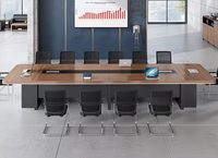 Nouveau mobilier de bureau, grand ensemble de table de conférence moderne et minimaliste, bureau avec chaises pour salle de réunion