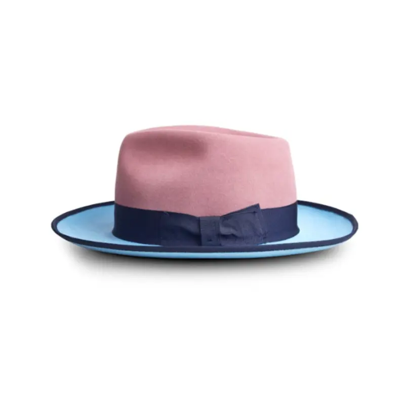 Toptan özel el yapımı Vintage erkekler fötr şapkalar Sombreros beyler 100% yün fötr şapka fötr şapkalar